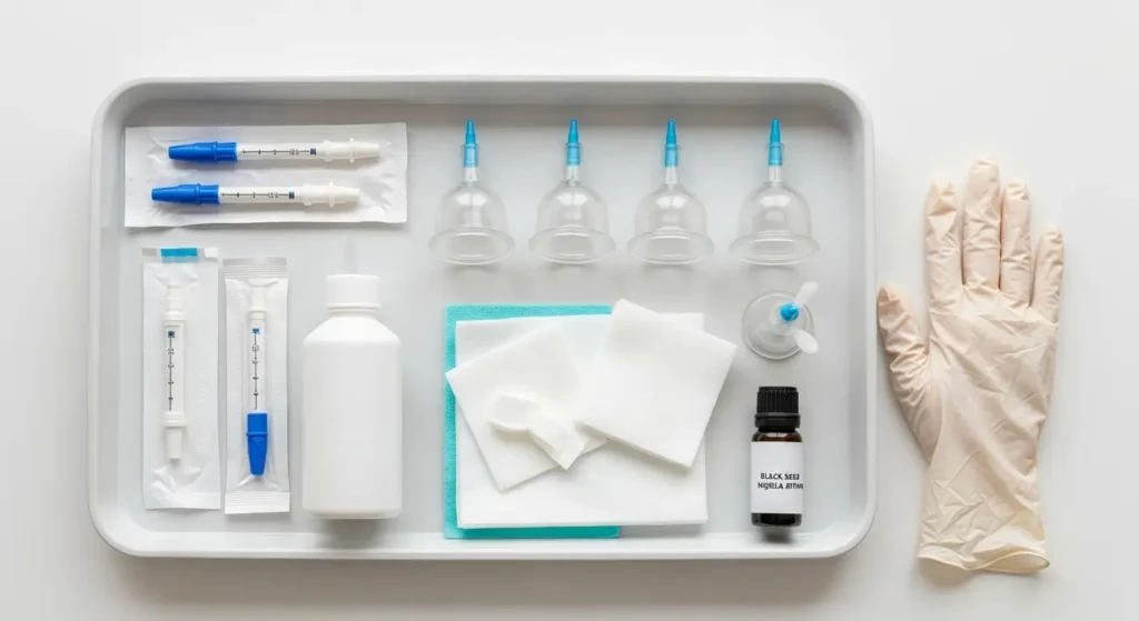 Kit de hijama stérile à usage unique pour une séance sécurisée