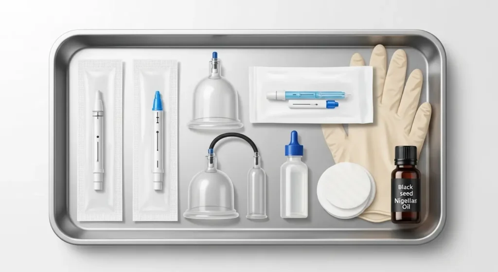 Matériel stérile et jetable pour une séance de hijama sécurisée