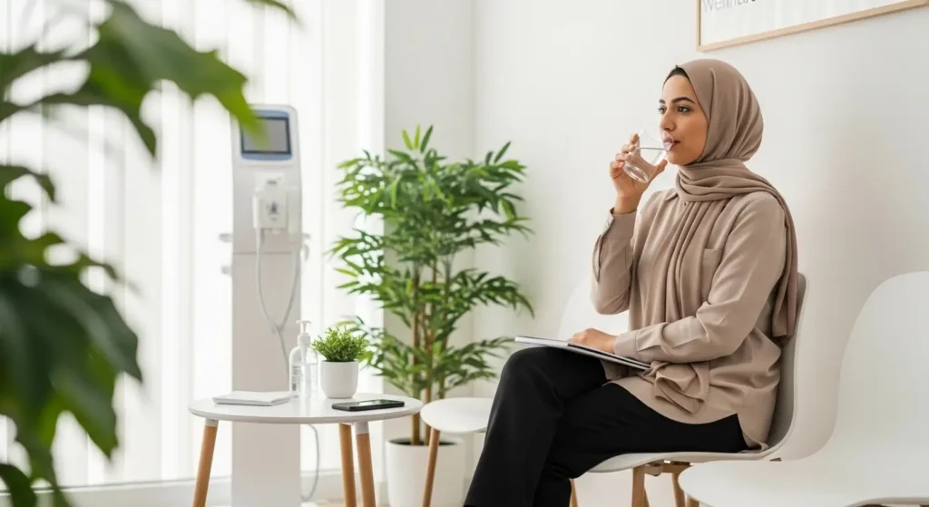 Patiente qui se prépare avant sa séance de hijama — conseils pré-séance