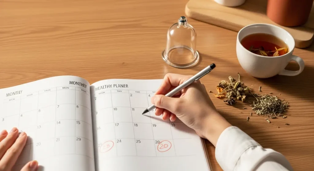 Planification du meilleur moment du cycle menstruel pour une séance de hijama