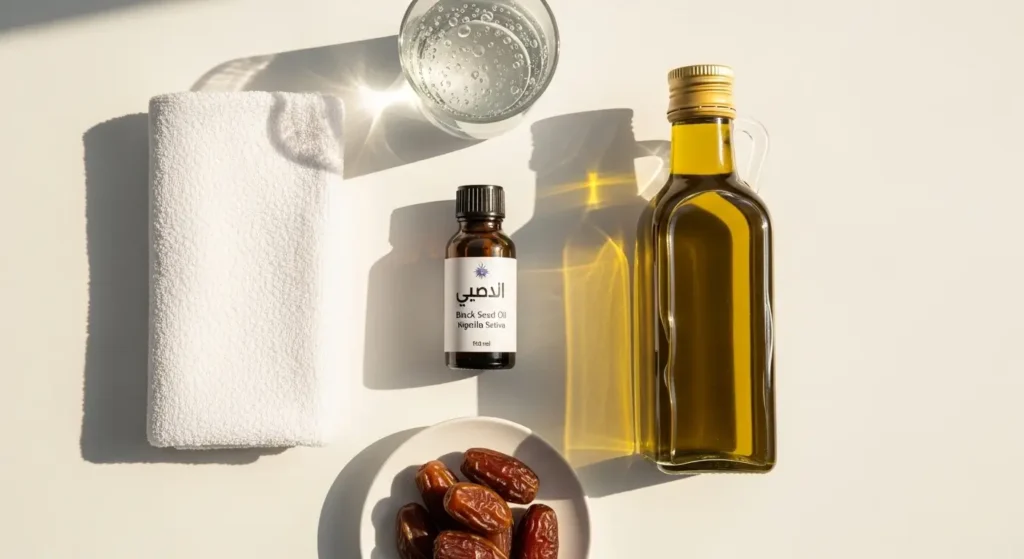 soins après hijama huile de nigelle huile d olive hydratation récupération